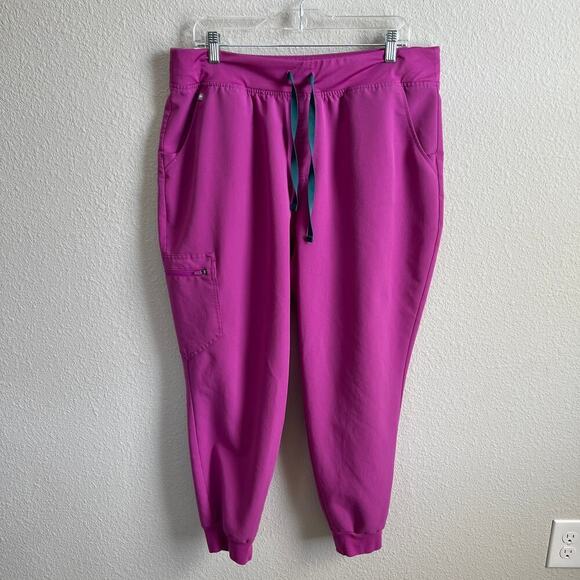 Figs High Waisted Zamora Jogger Scrub Pants Women's XXL Petite Purple Nurse - Picture 1 of 6